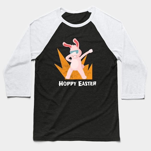 Dabbing Easter Bunny Baseball T-Shirt by bewilder-media